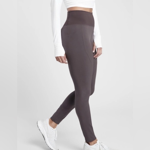 Athleta Quest Hybrid Tights Shake Size 10 Pockets Leggings Working Out - Picture 2 of 5